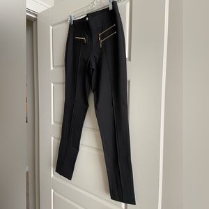 Cute cache pants with gold zippers